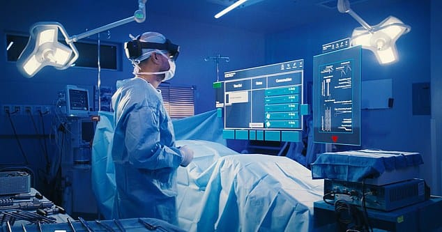 Apple Vision Pro réalité mixte réalité augmentée casque médecin chirurgie opération