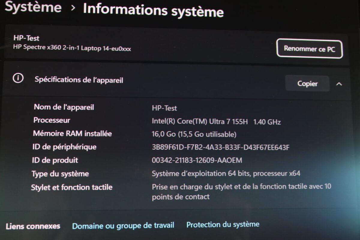 HP Spectre x360 14 pouces