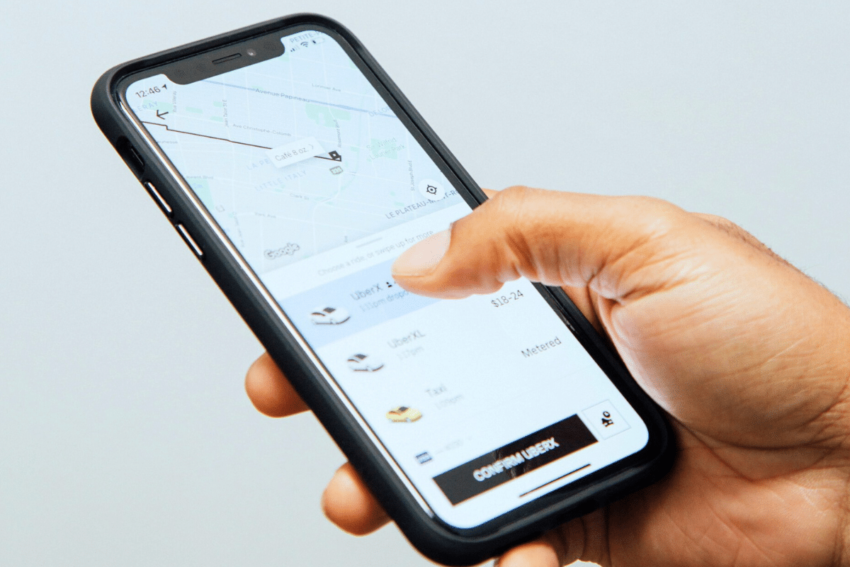 Uber émissions CO2 application