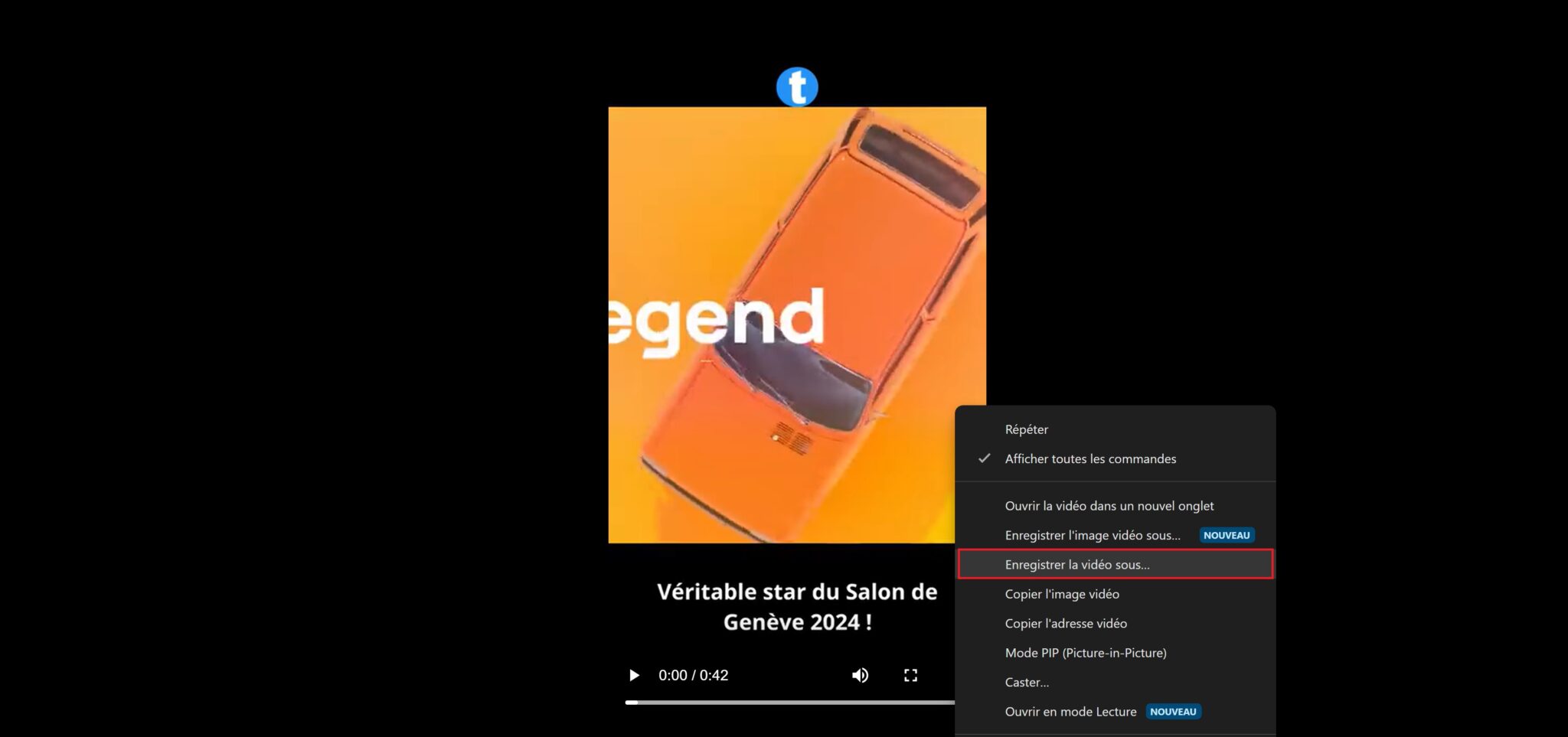 Enregistrer la vidéo Facebook