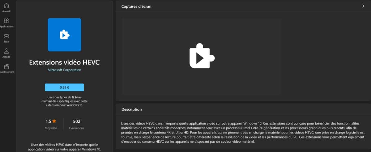 HEVC video extension