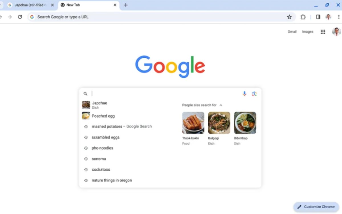 google chrome recherche suggestions