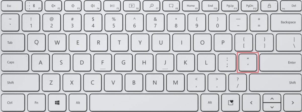 Ecrire les guillemets sur un clavier QWERTY