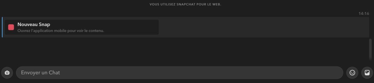 Fonctionnalités indisponibles Snapchat