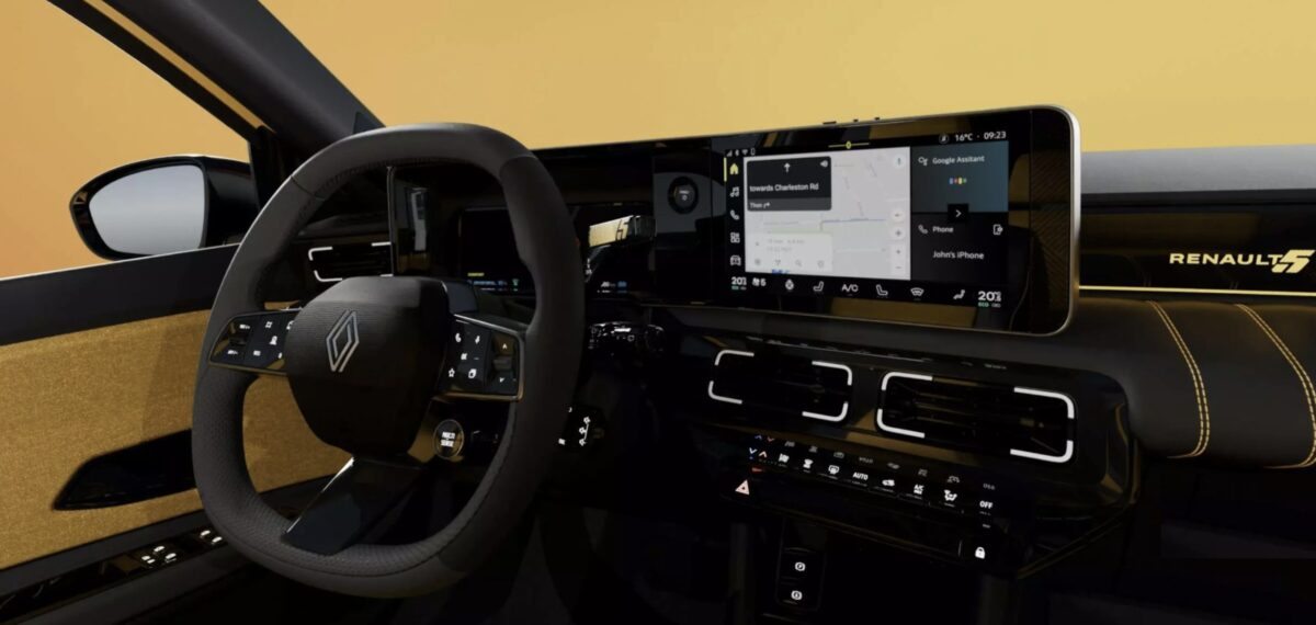 Renault 5 E-Tech vue de l'intérieur tableau de bord