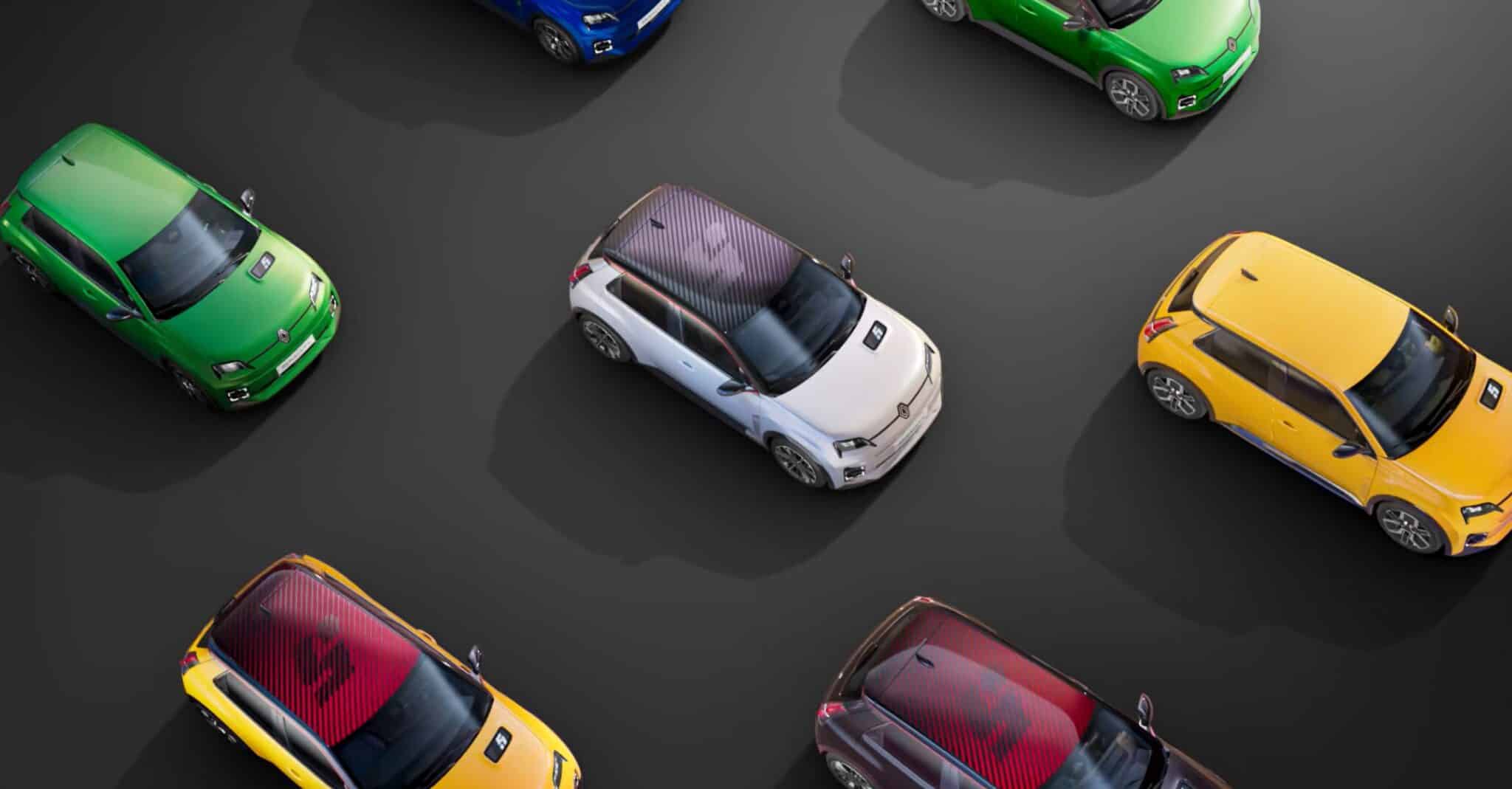 Les différents coloris de la Renault 5 E-Tech