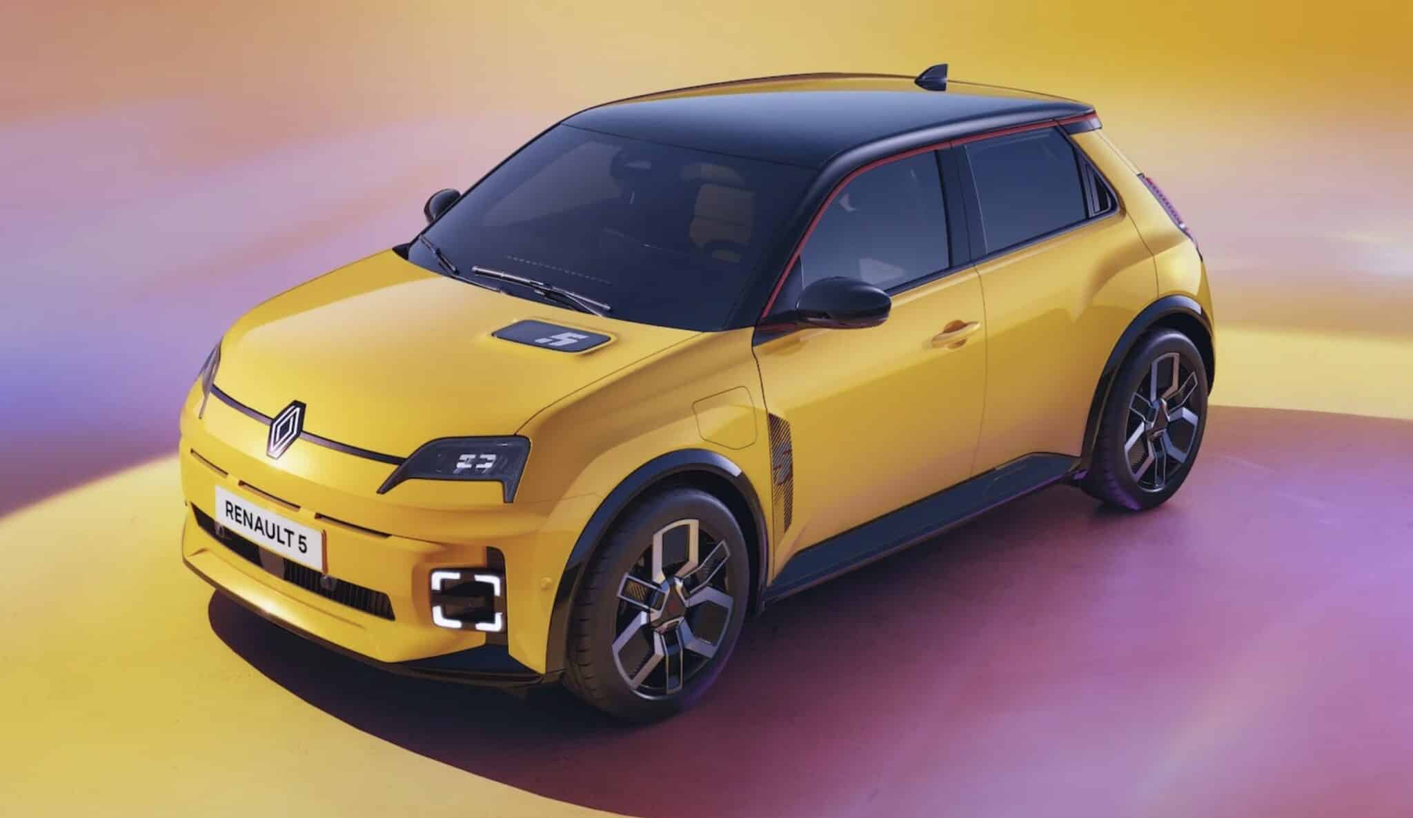 Renault 5 E-Tech jaune