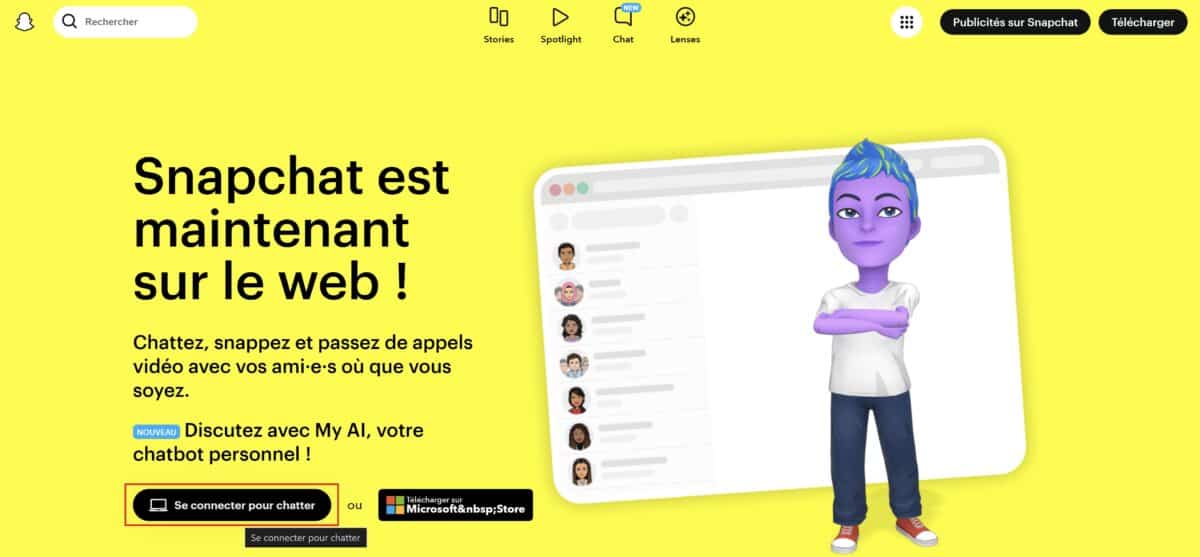 Snapchat pour le web