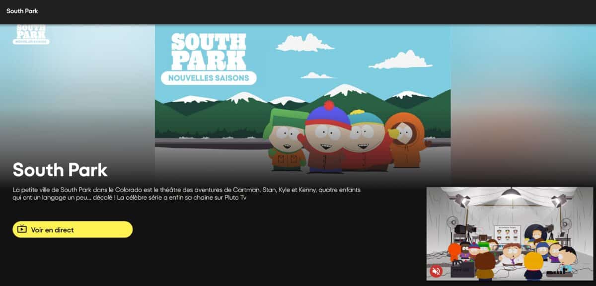South Park sur Pluto TV