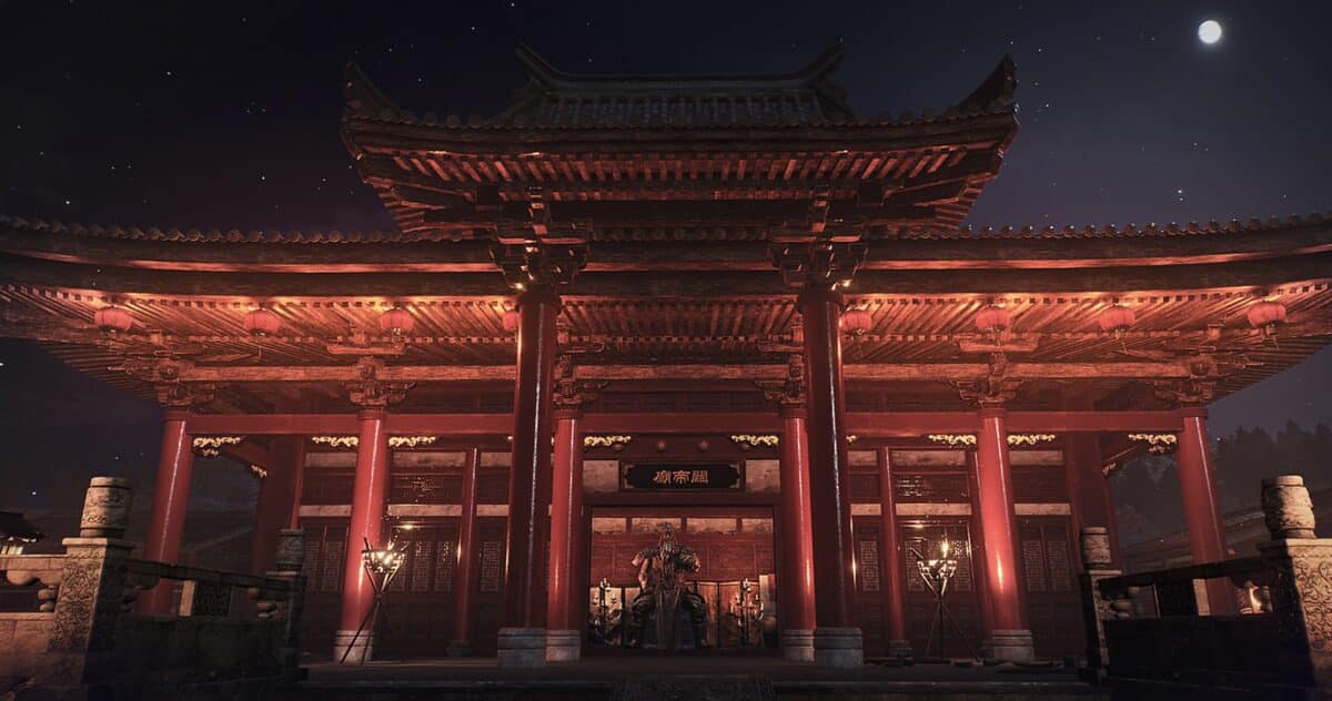 Un temple japonais majestueux dans Rise of the Ronin