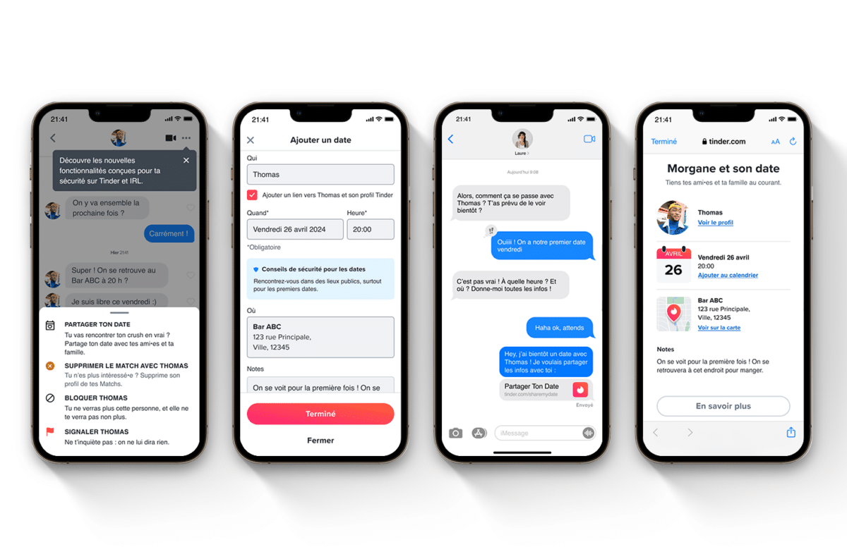 Tinder fonctionnalité partage date
