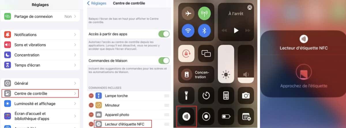 Activer NFC iPhone X et inférieurs