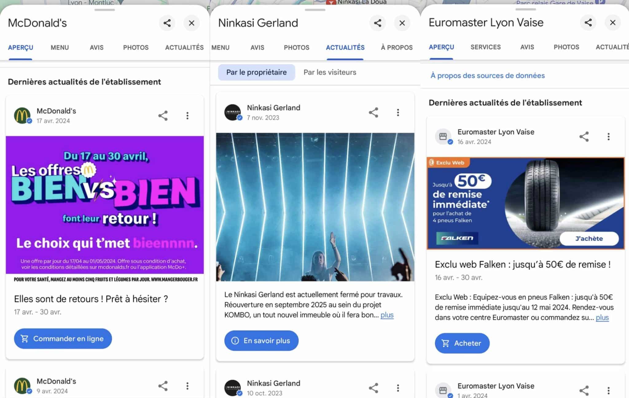 Actualités entreprise Google Maps