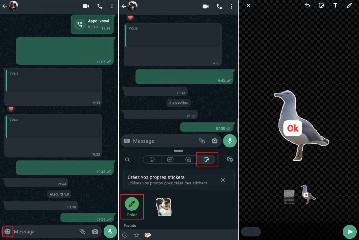 Créer un sticker dans WhatsApp sur Android