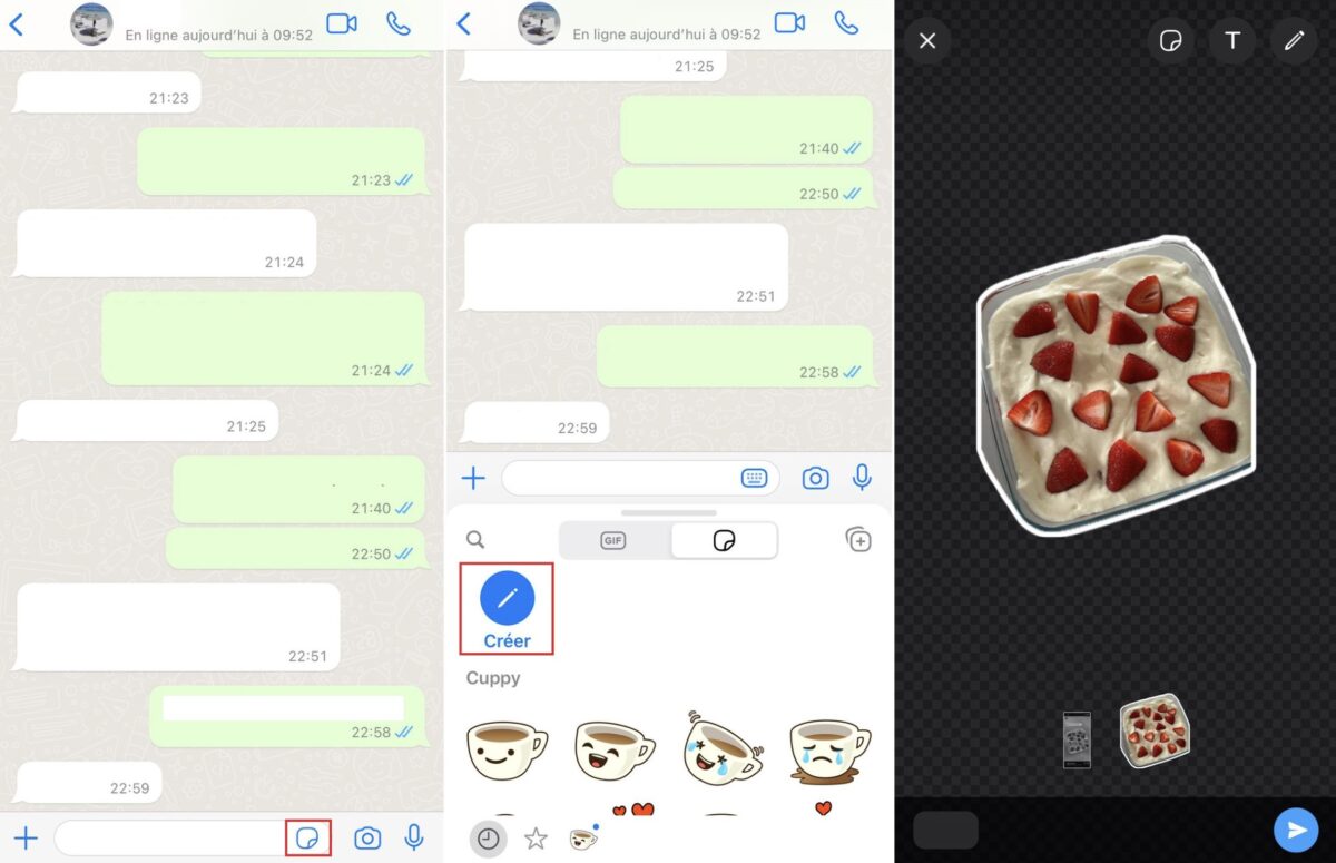 Créer un sticker dans WhatsApp sur iPhone