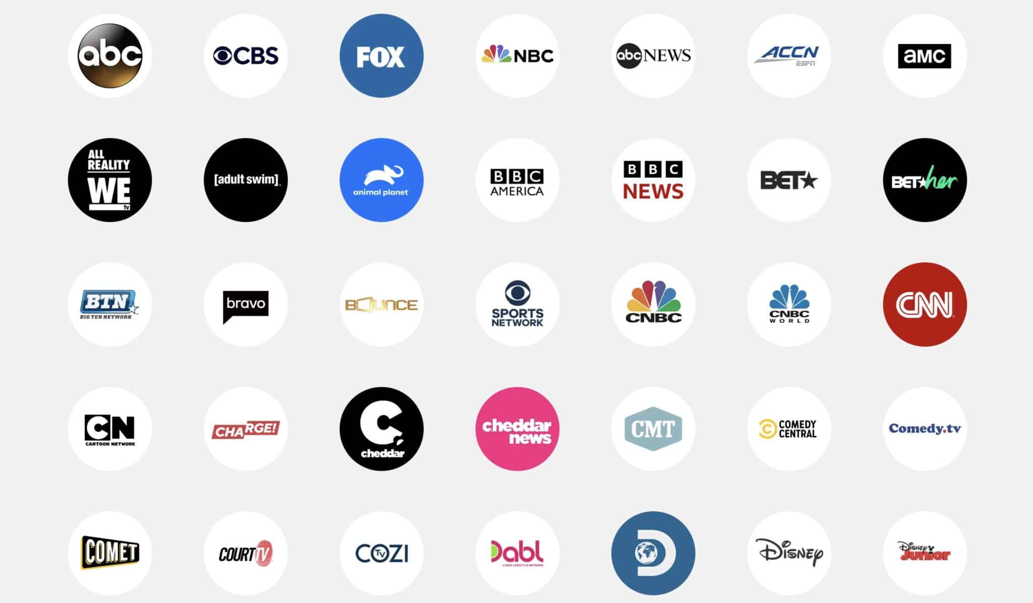 Chaînes YouTube TV
