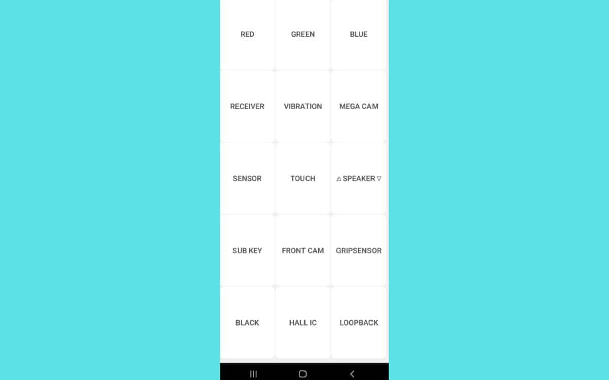samsung galaxy menu diagnostic