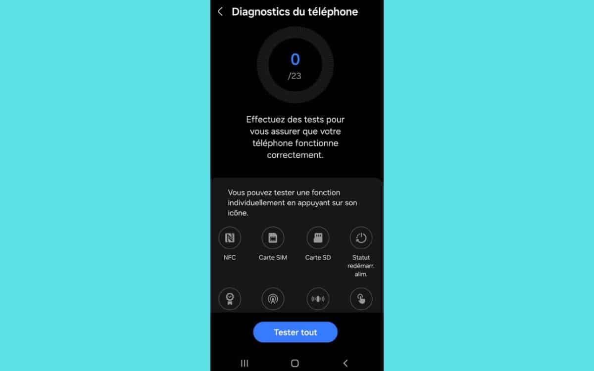 samsung galaxy menu diagnostic 