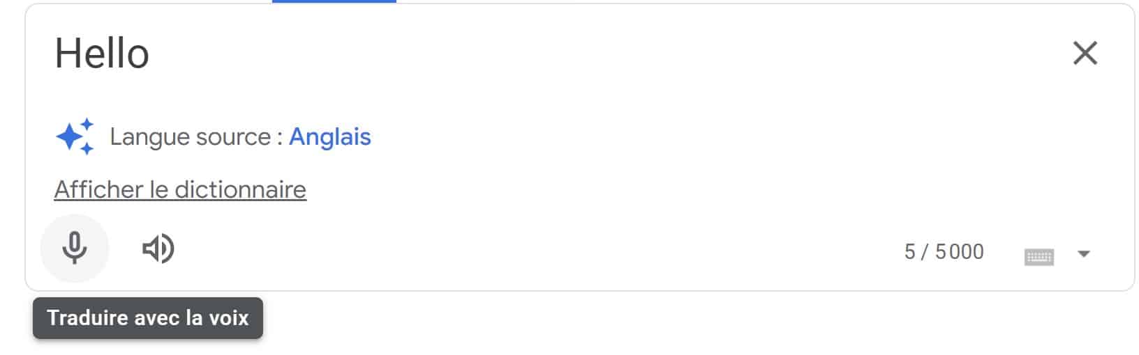 Google Traduction traduire avec la voix