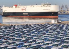 BYD voitures stockées dans les ports européens