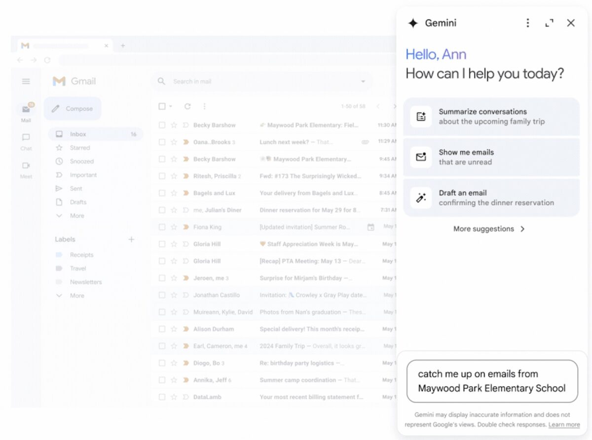 gmail gemini IA google