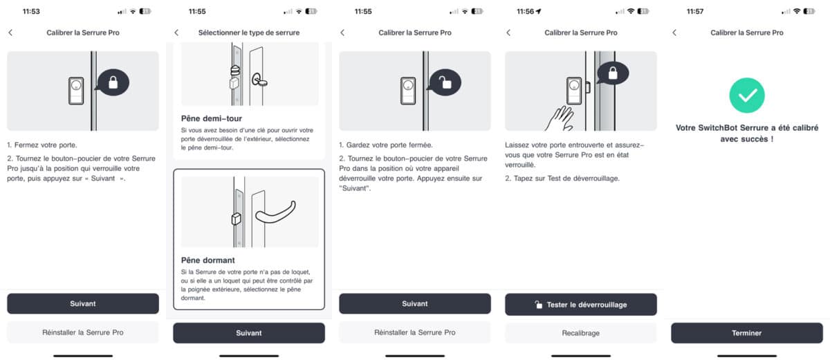 test de la switchbot lock pro - configuration