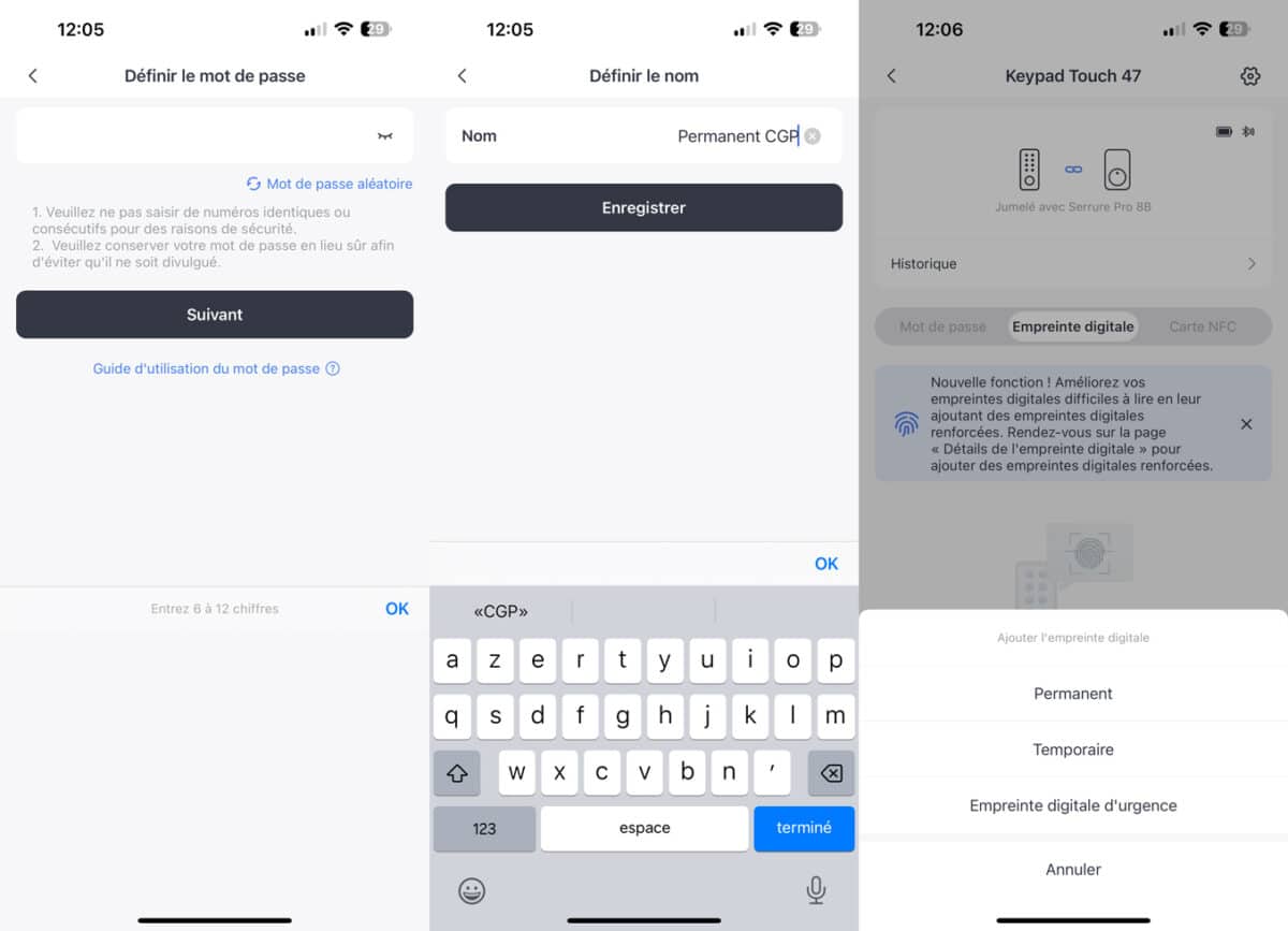test de la switchbot lock pro - configuration
