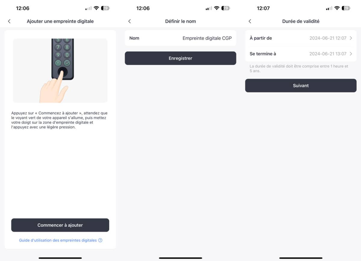 test de la switchbot lock pro - configuration
