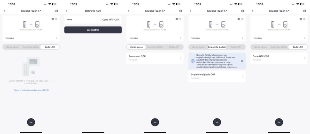 test de la switchbot lock pro - configuration