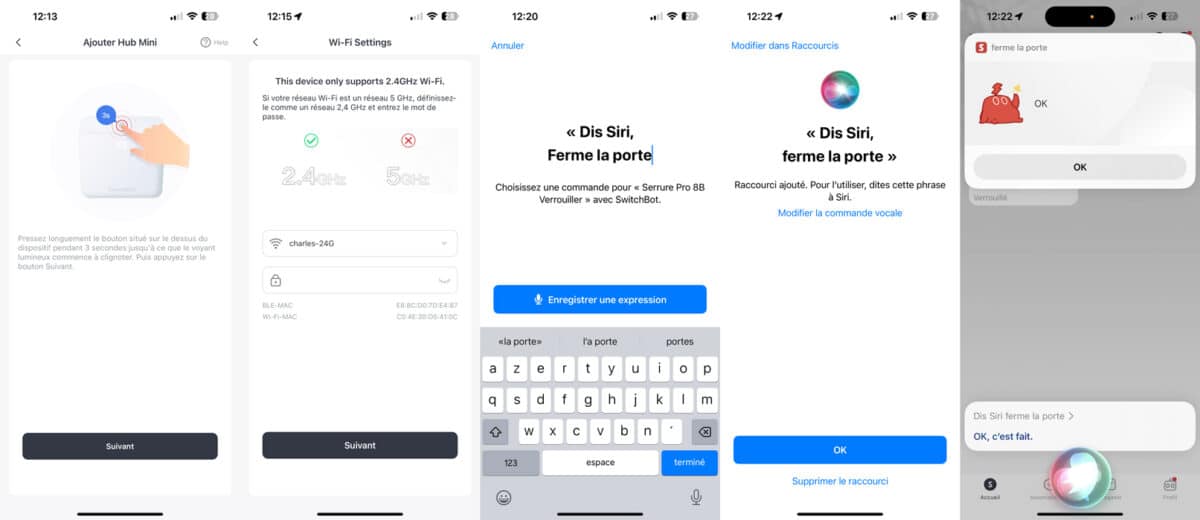 test de la switchbot lock pro - configuration