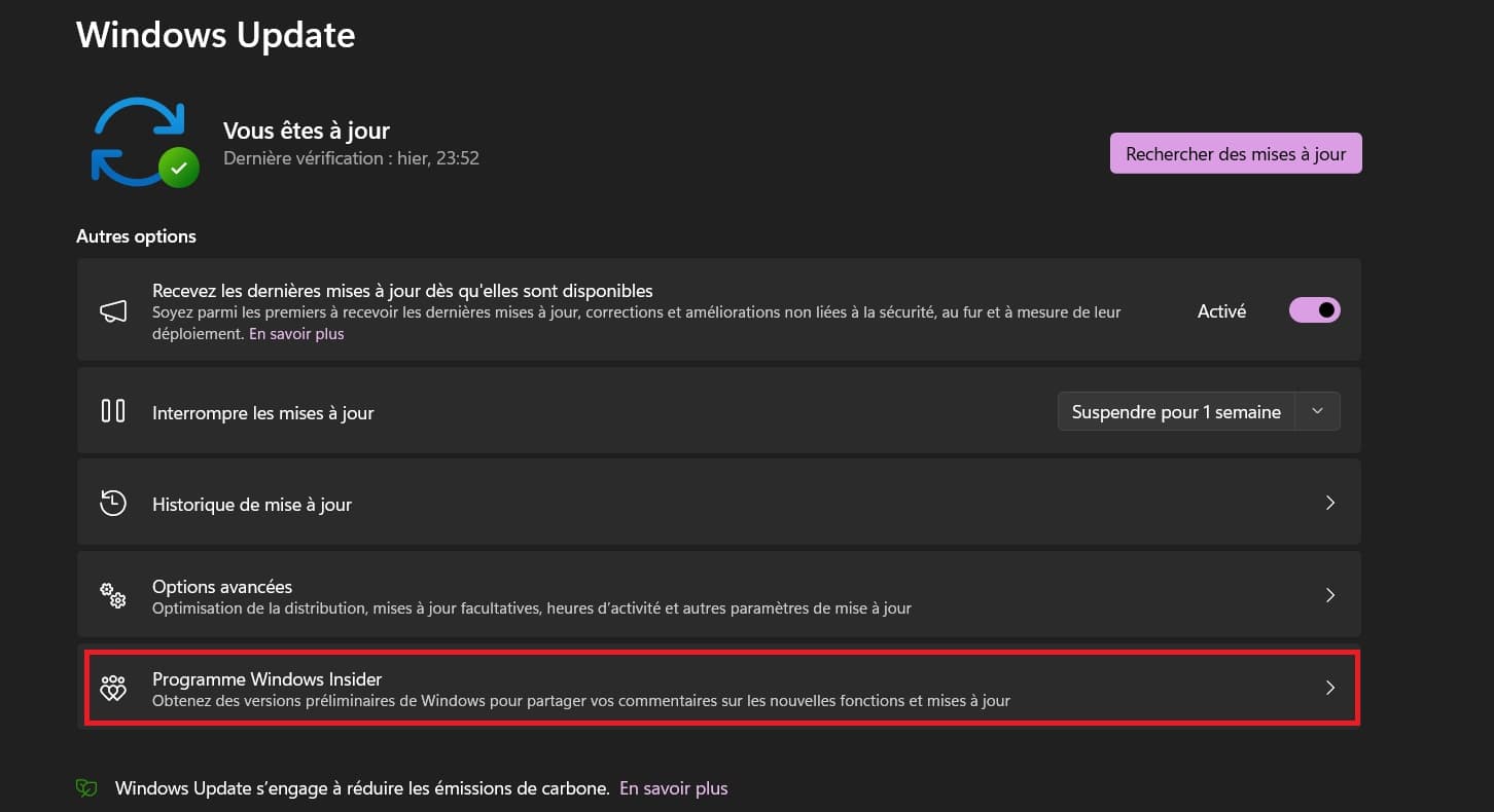 Programme Windows Insider