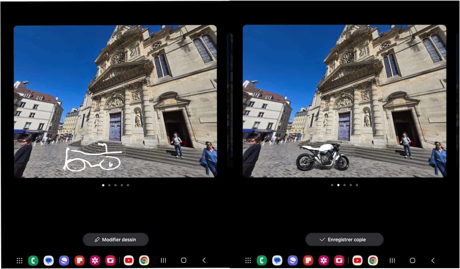 Galaxy Z Fold 6 IA dessin en photo