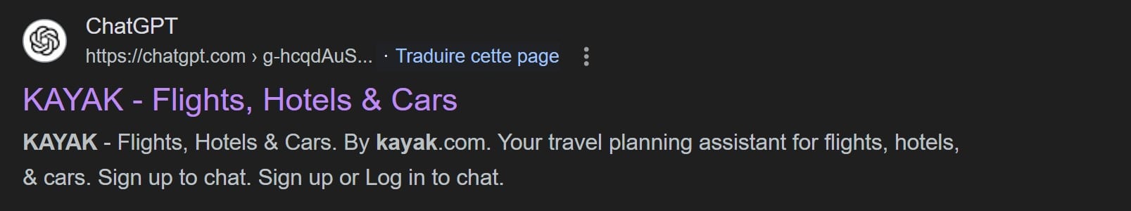 ChatGPT Plugin Kayak
