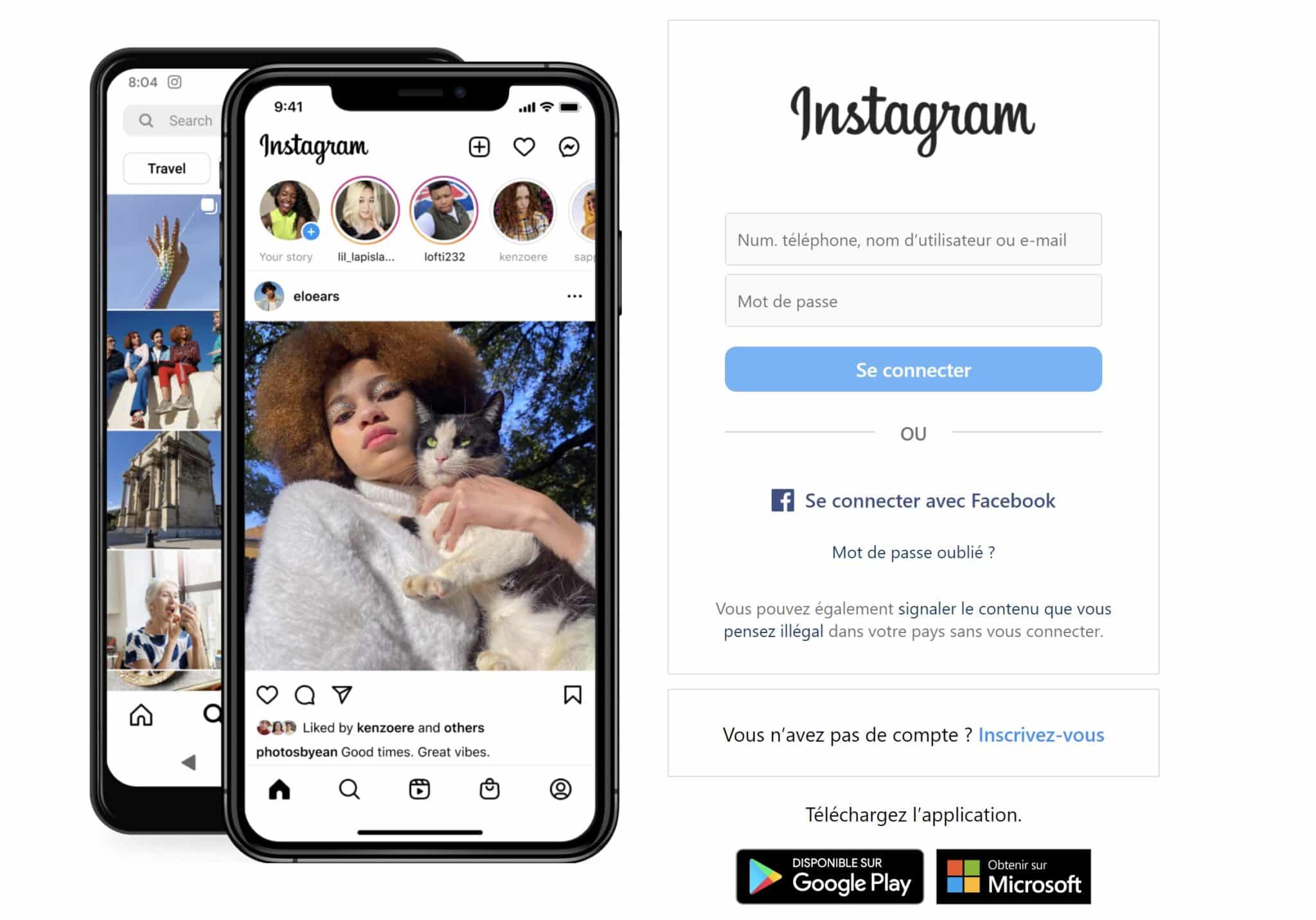 Instagram connexion 
