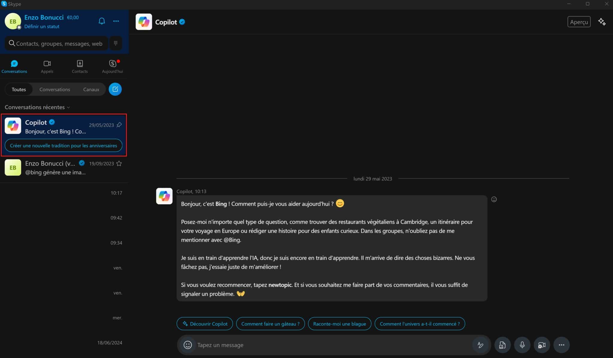 Copilot Skype