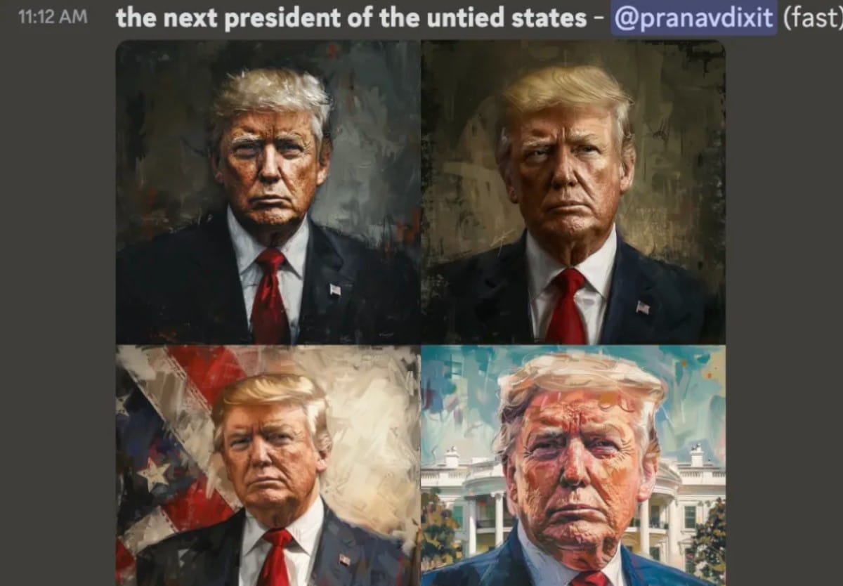midjourney IA images trump 
