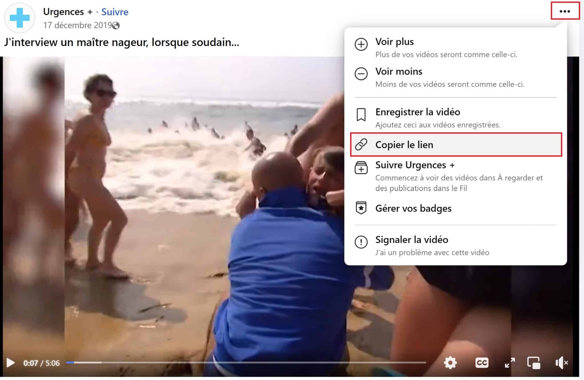 Télécharger vidéo Facebook copier le lien