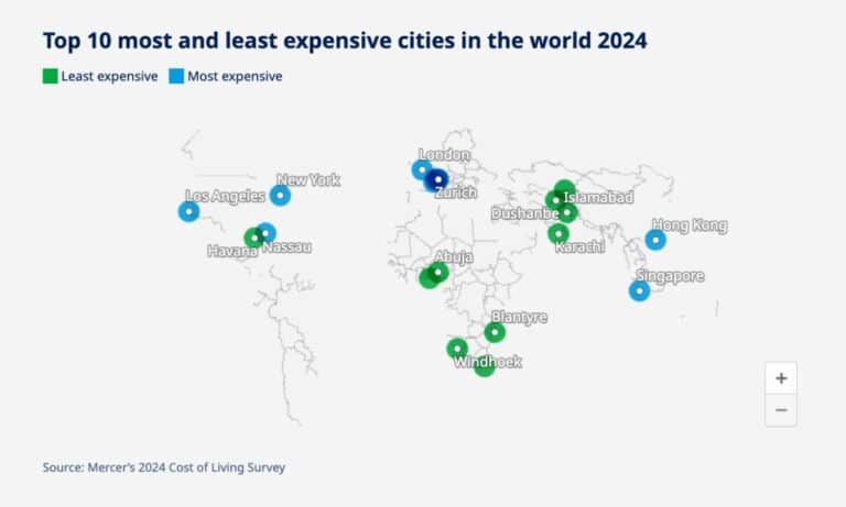 Voici le classement des villes les plus chères de France et du monde