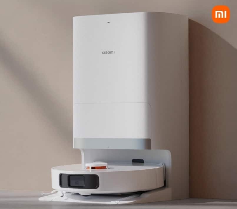 Le robot aspirateur Xiaomi X20+ avec sa base