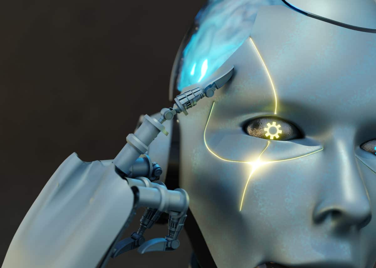 Un robot qui se montre réfléchissant 