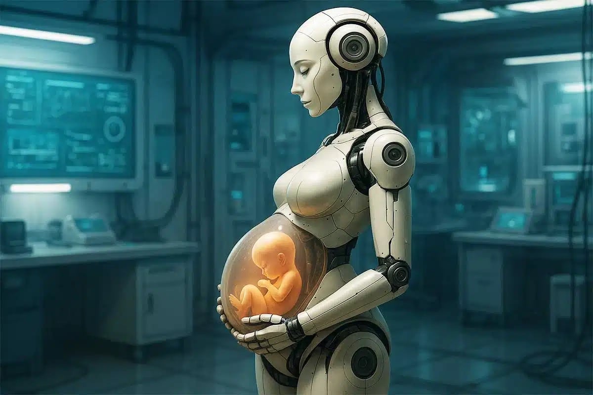 Robot humanoïde chinois capable de donner naissance 
