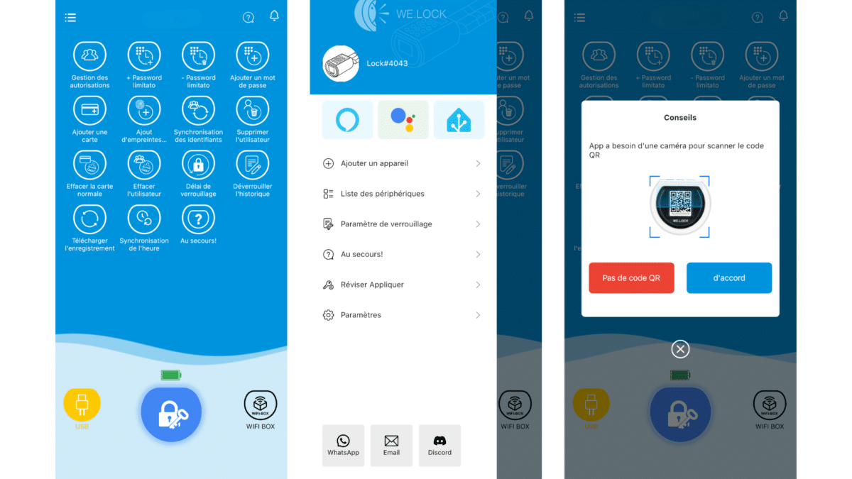 l'application de la serrure connectée welock ToucA51