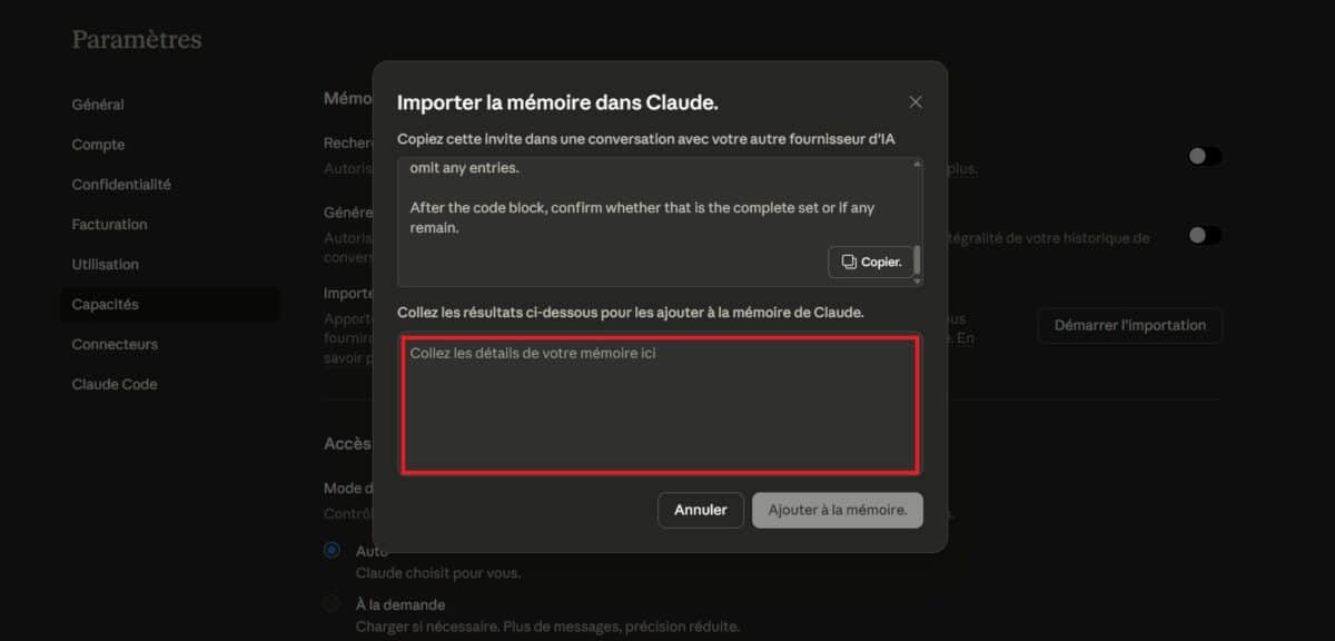 Image 1 : Oubliez ChatGPT, Claude vous permet de quitter votre chatbot sans repartir de zéro