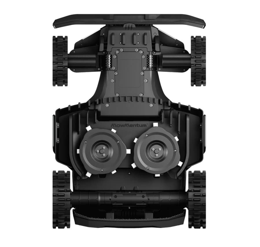 le robot tondeuse Navimow X4 vue du dessous