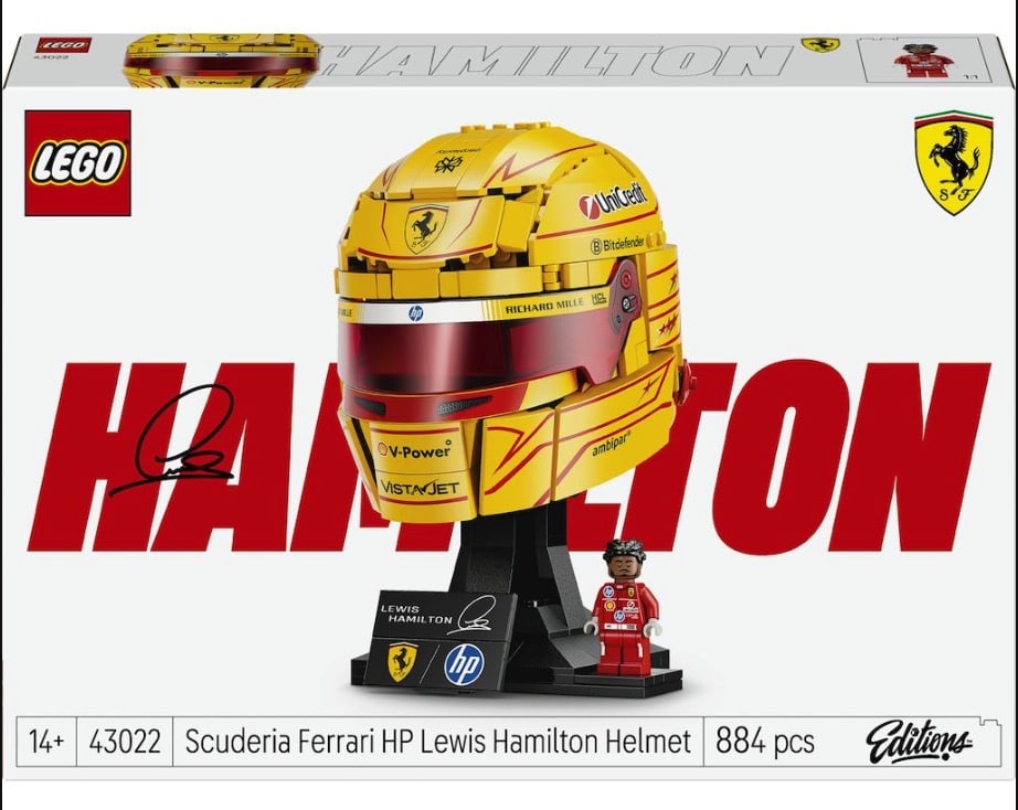 pack Lego du casque de Lewis Hamilton Ferrari