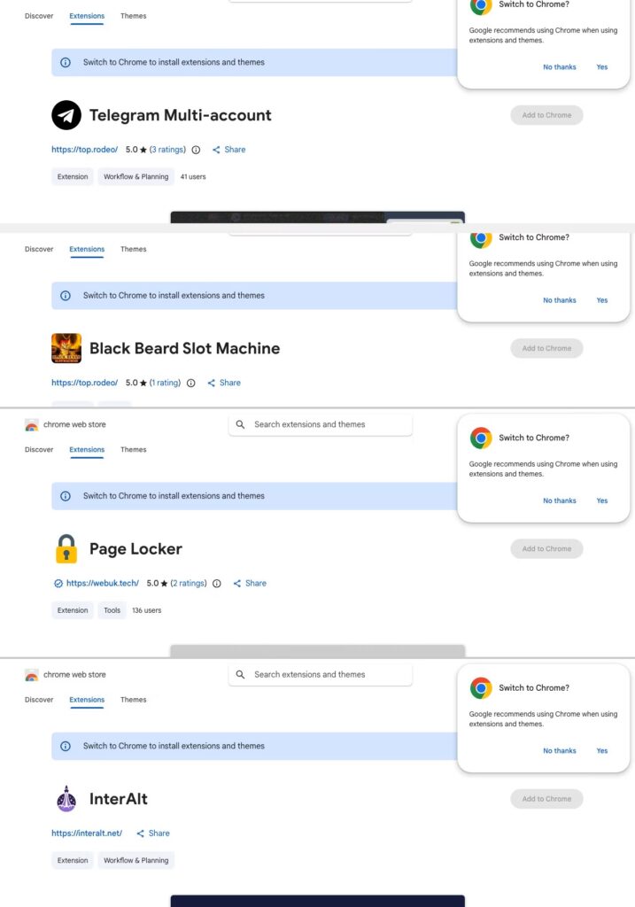 Image 1 : Danger sur Chrome : désinstallez d’urgence ces 108 extensions malveillantes