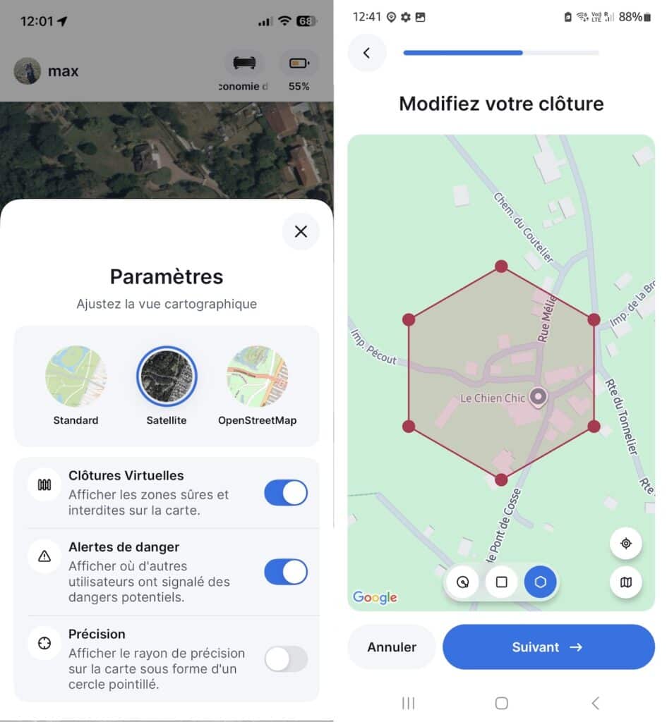 test du capteur GPS pour chien Tractive Dog6.