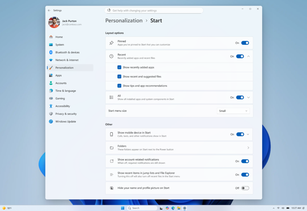 Image 1 : Windows 11 améliore enfin le menu Démarrer après des années de critiques