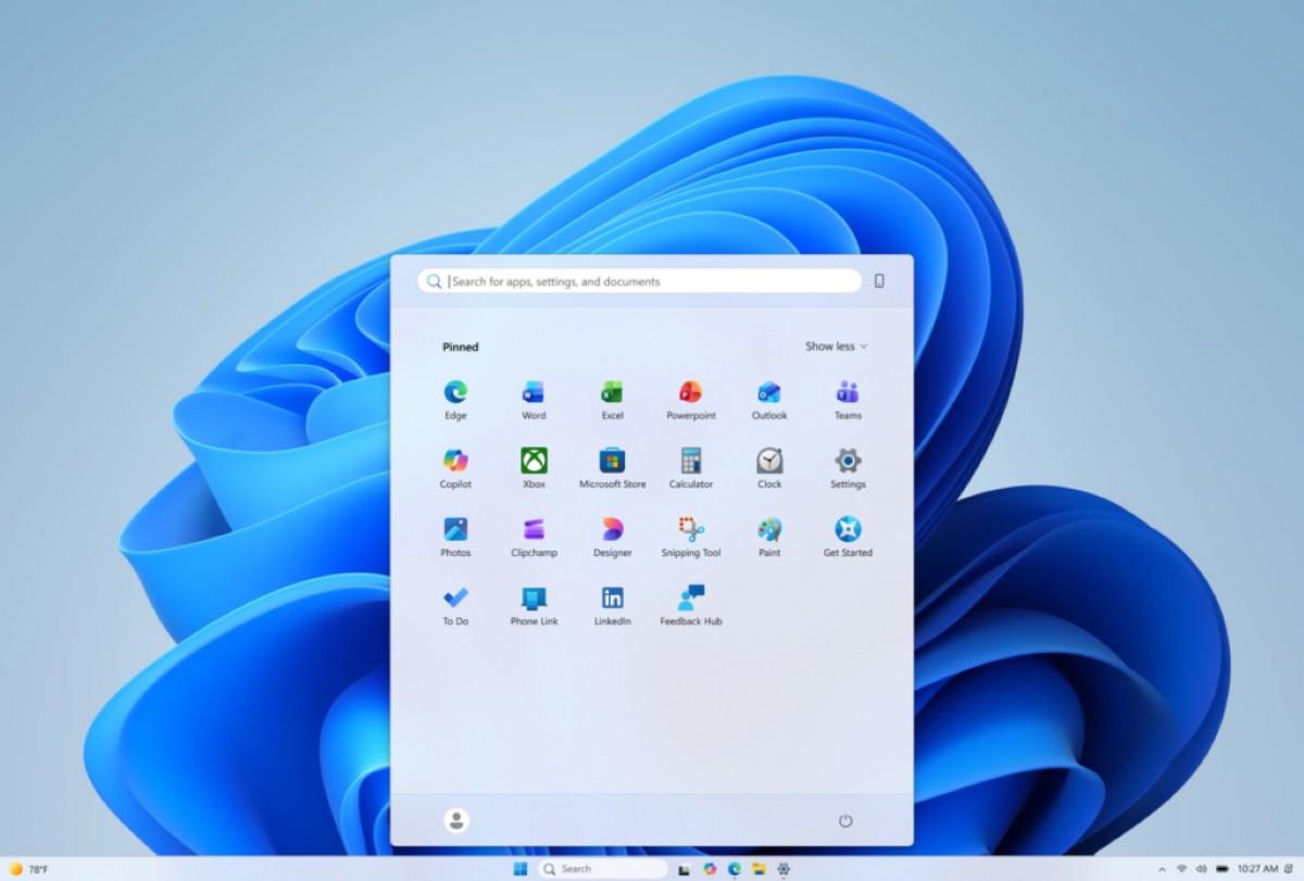 menu démarrer windows 11