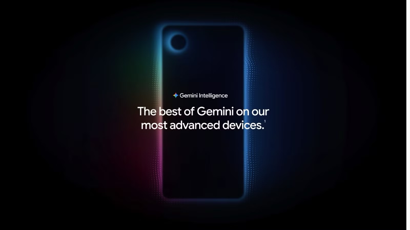 Google réserve Gemini Intelligence aux appareils Android haut de gamme, comme le rappelle sans ambiguïté son visuel de lancement. © Google